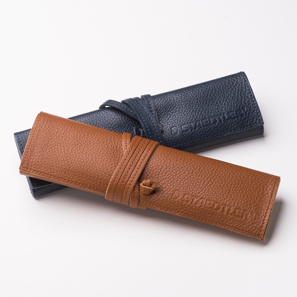 Pencil Case Leather Pencil Case Navy 900LC-NA