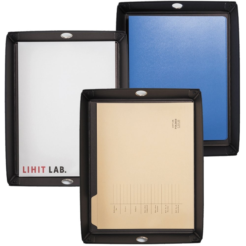 Lihit lab. Document Tray, Stacking Tray, A4, Brown, A340-9