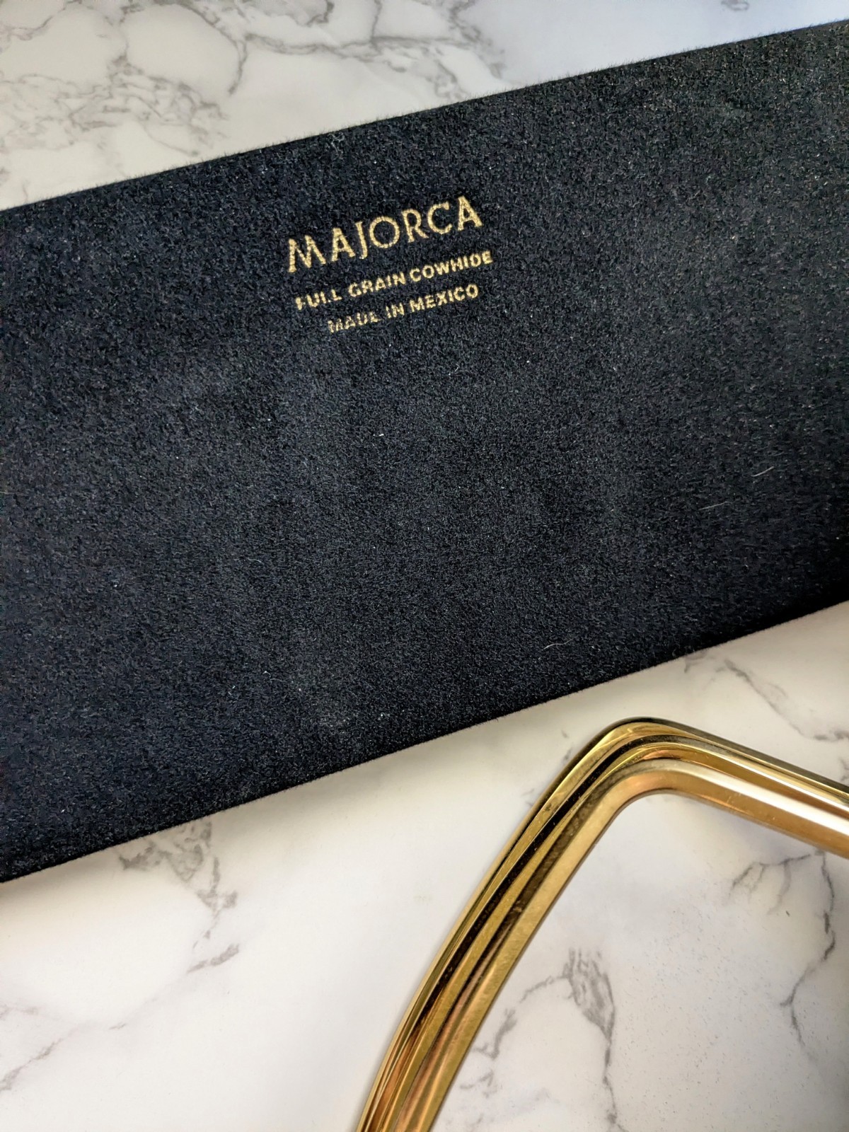 Majorca Black Croc Embossed Leather Desk Set Gold Letter Holder Pen Pencil…