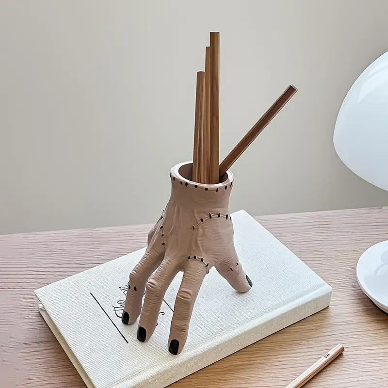 Hand-Shaped Resin Pen Holder – Durable Desk Organizer for Home, Office, School