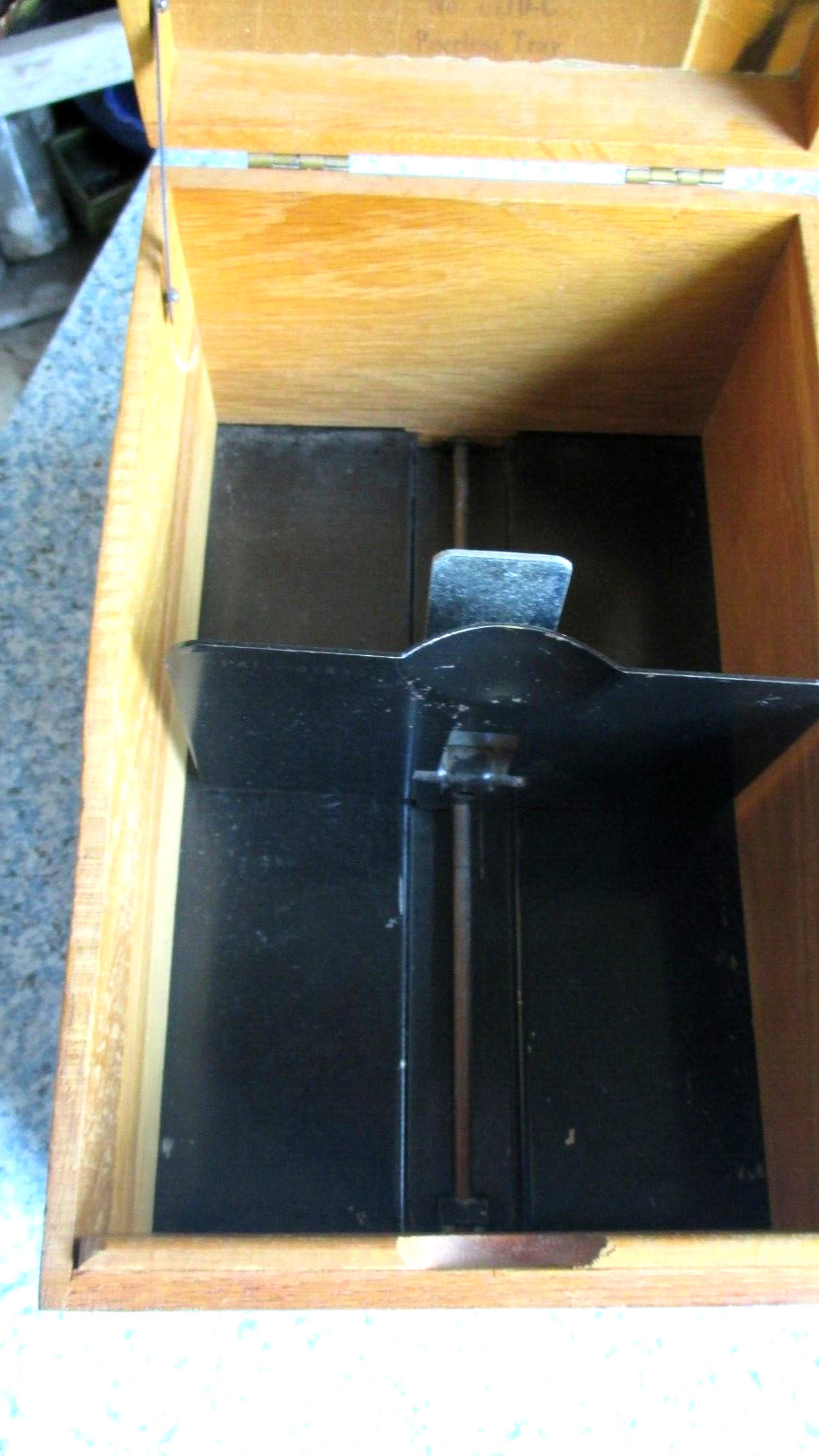 Vintage Globe Wernicke Wood Index Card File Box No 7410-C Peerless Tray