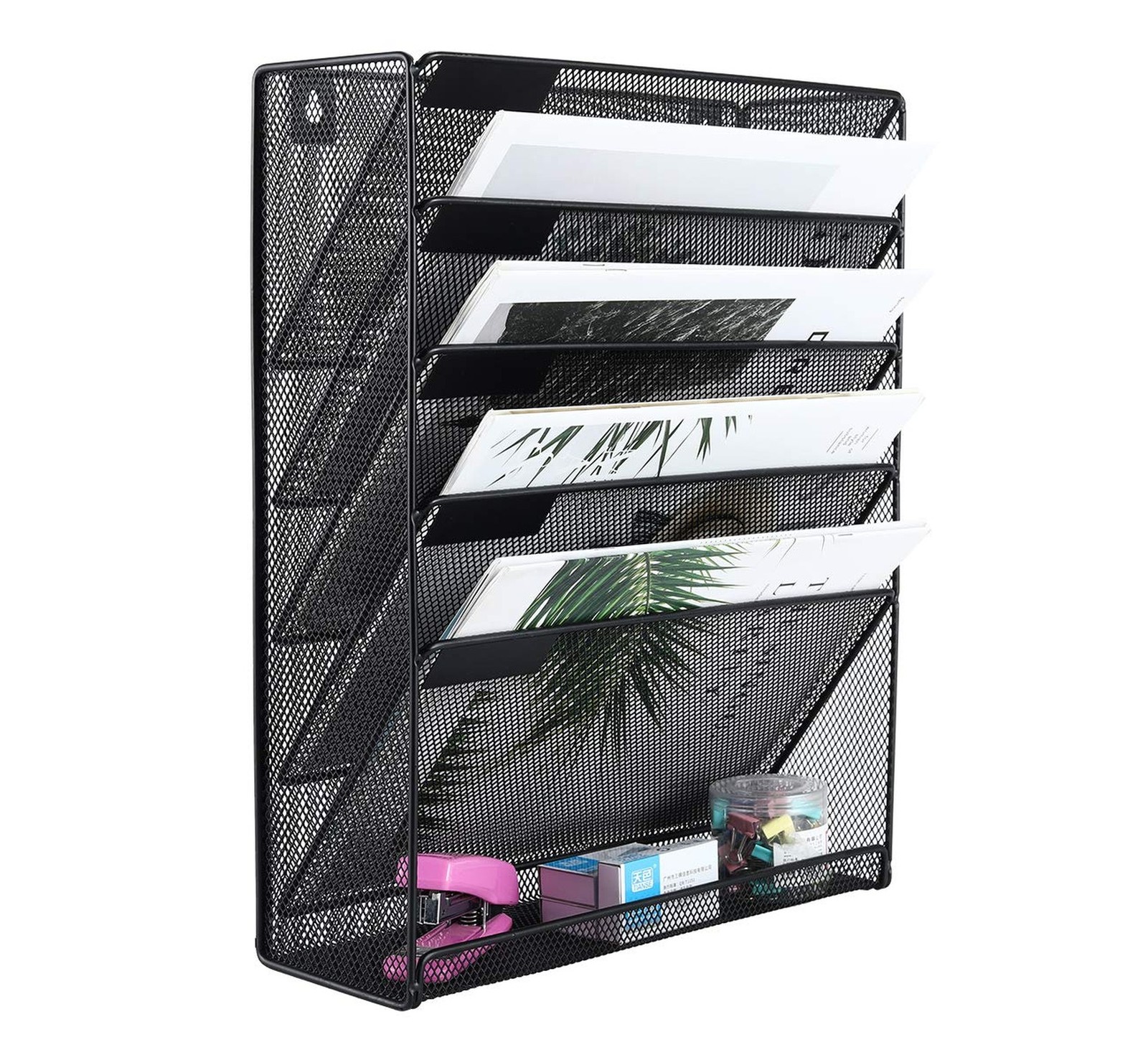 EasyPAG 5 Slot Wall Hanging File Organizer Vertical Office Desk /Wall Mounted…