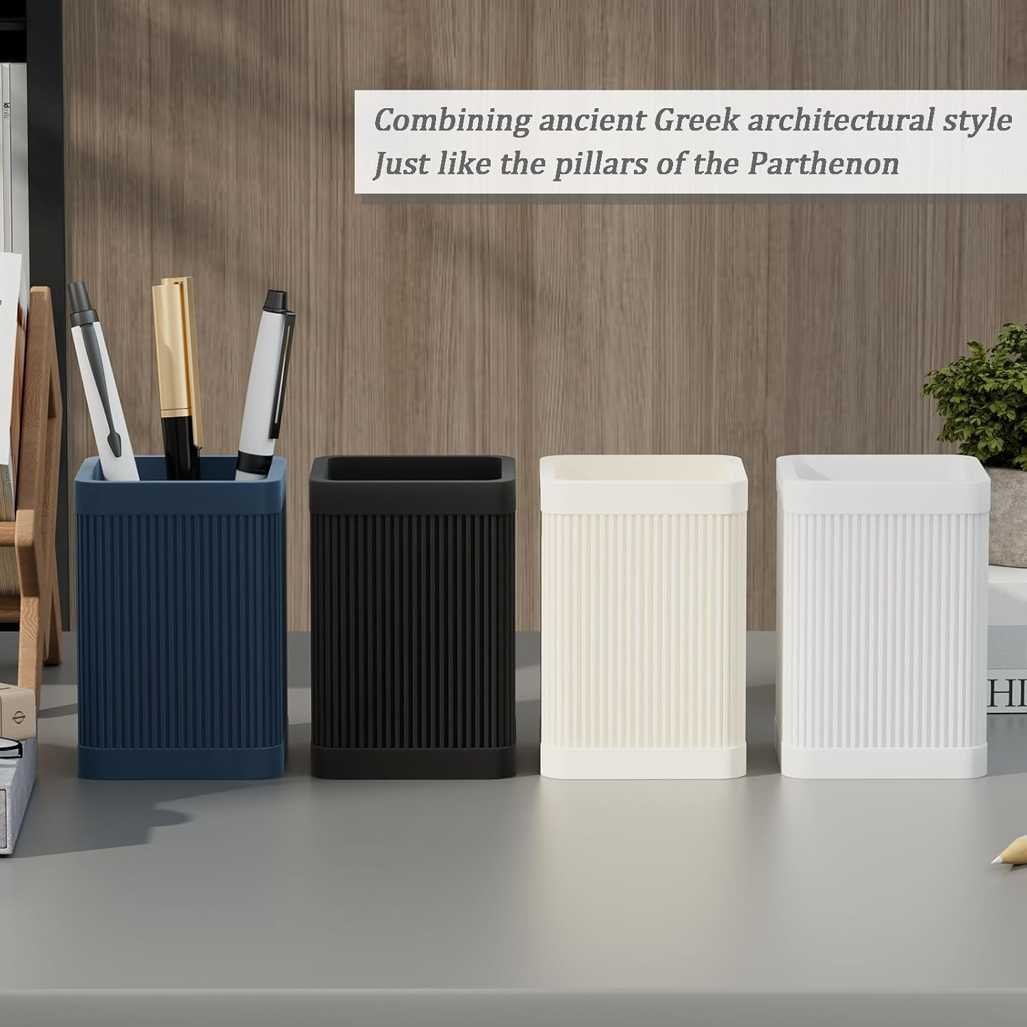 Aesthetic Pen Holder For Desk, Modern Silicone Pencil Holder, Stylish Office Des