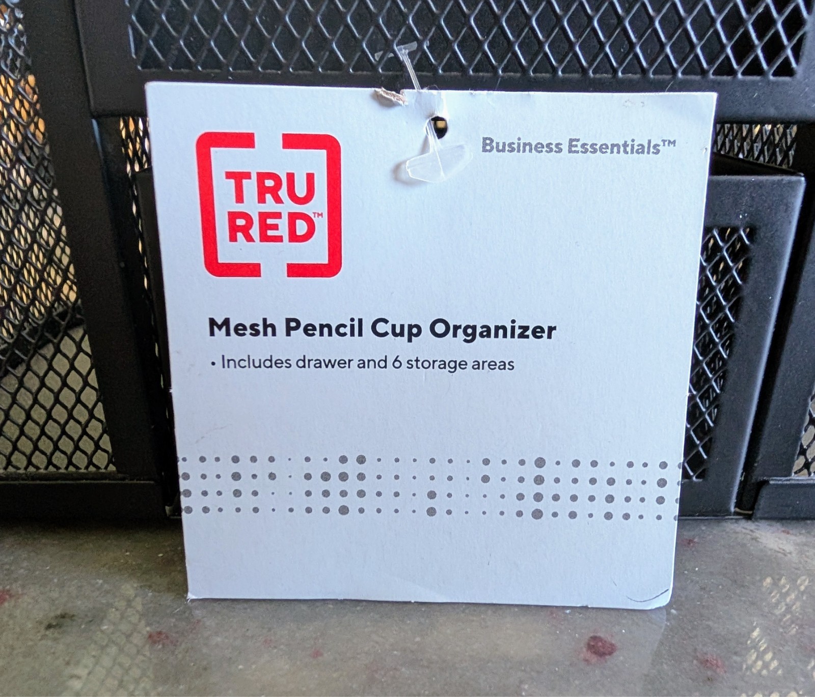 Tru Red Small Desk Top Organizer with Drawer – Black