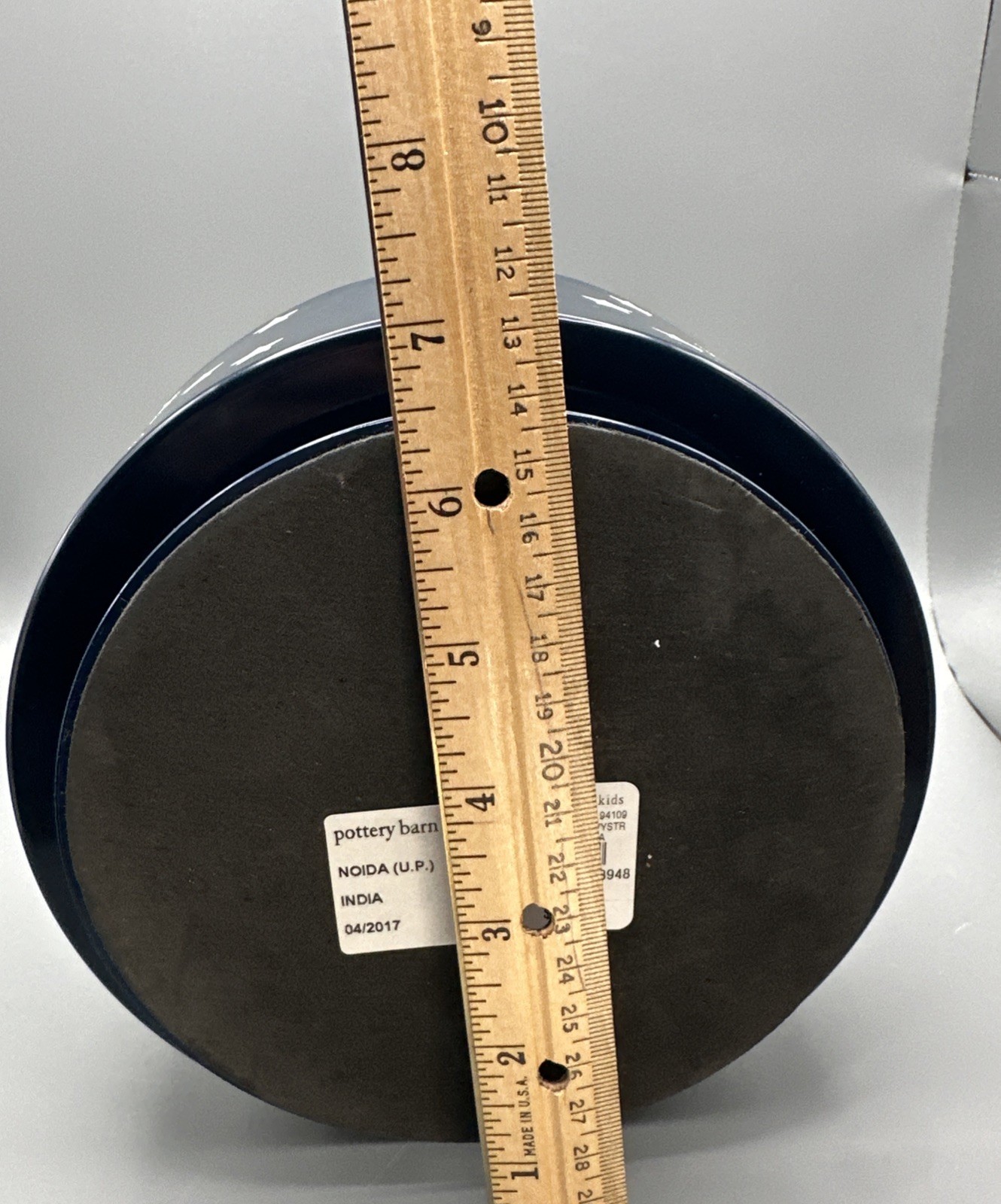 Pottery Barn Kids Desk Craft Organizer Lazy Susan Navy Blue Stars