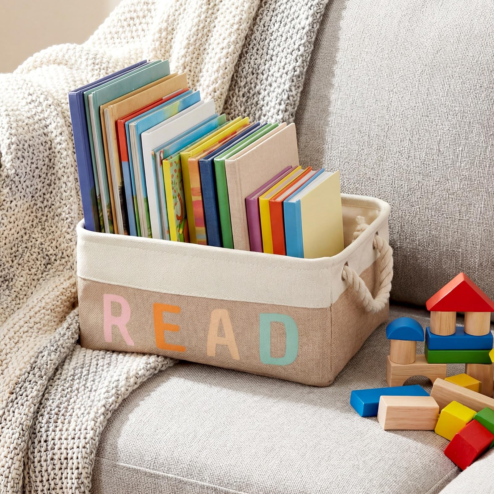 Read Storage Basket, Reading Corner Organizer Supplies Classroom Library Stor…