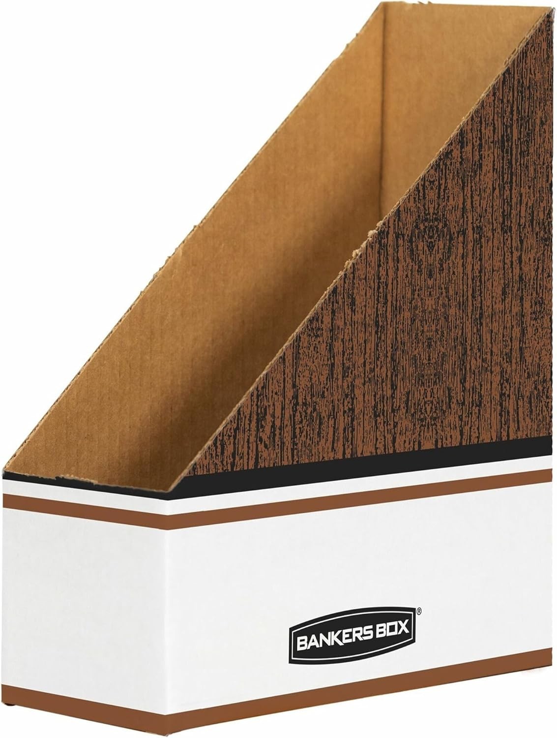 12 Pieces Magazine File Holders Oversized Letter Wood Grain Heavy Duty Organizer