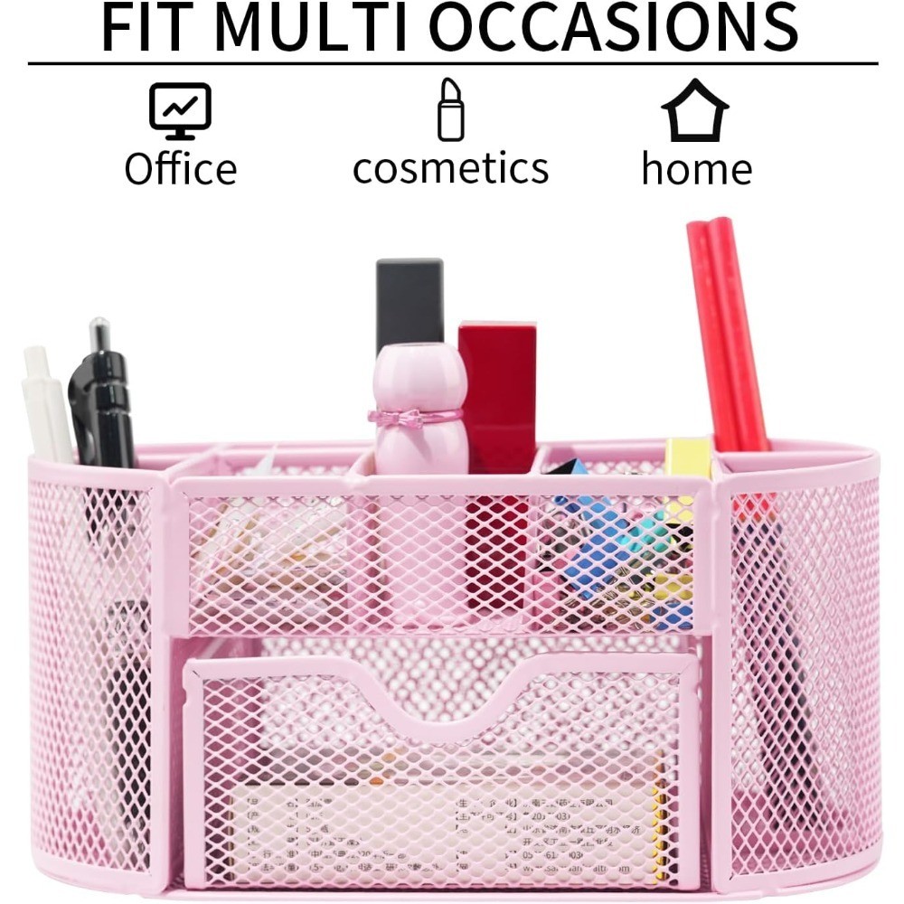 Desktop Organizer with Pencil Pen Holder and Accessories Offering 8