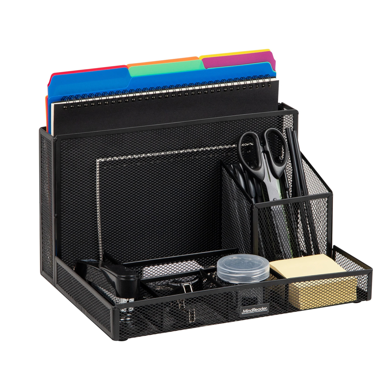 Mind Reader Desktop Organizer Vertical File Storage 12.5x9x7.25in Black