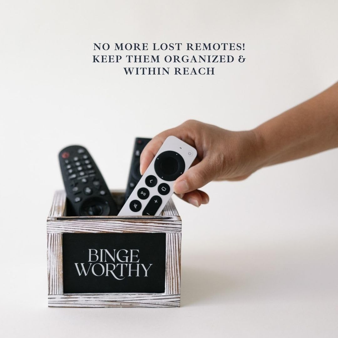 Remote Control Holder- Rustic TV Remote Holder – Remote Caddy Farmhouse Decor…