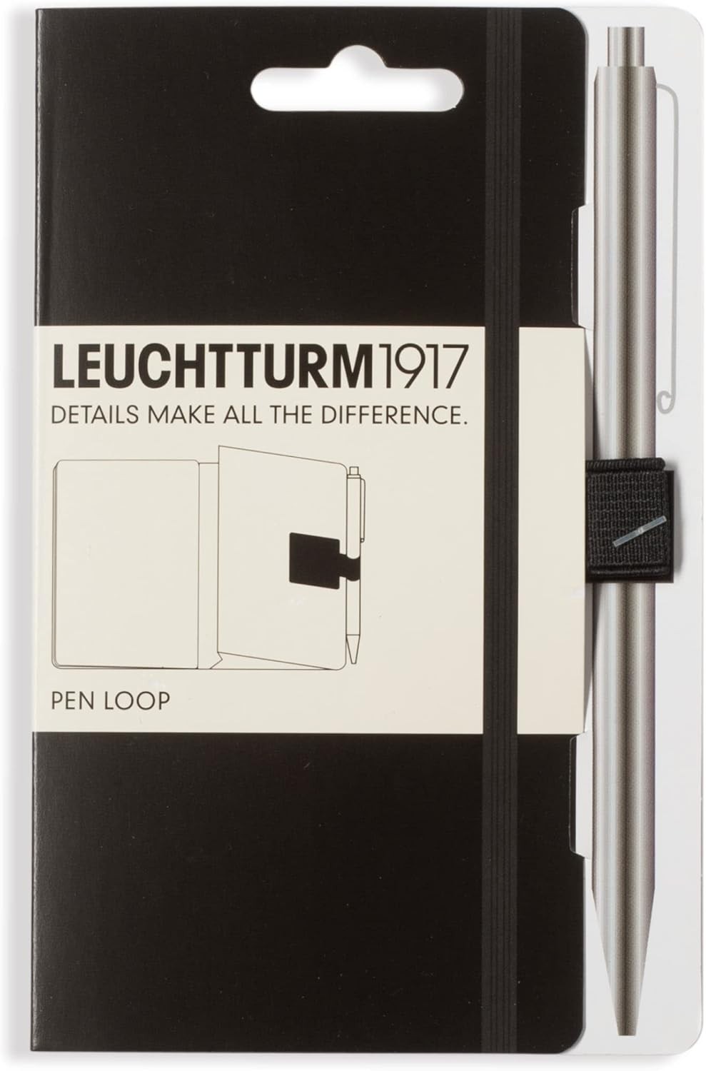 Self Adhesive Pen Loop Elastic Pen Holder Black