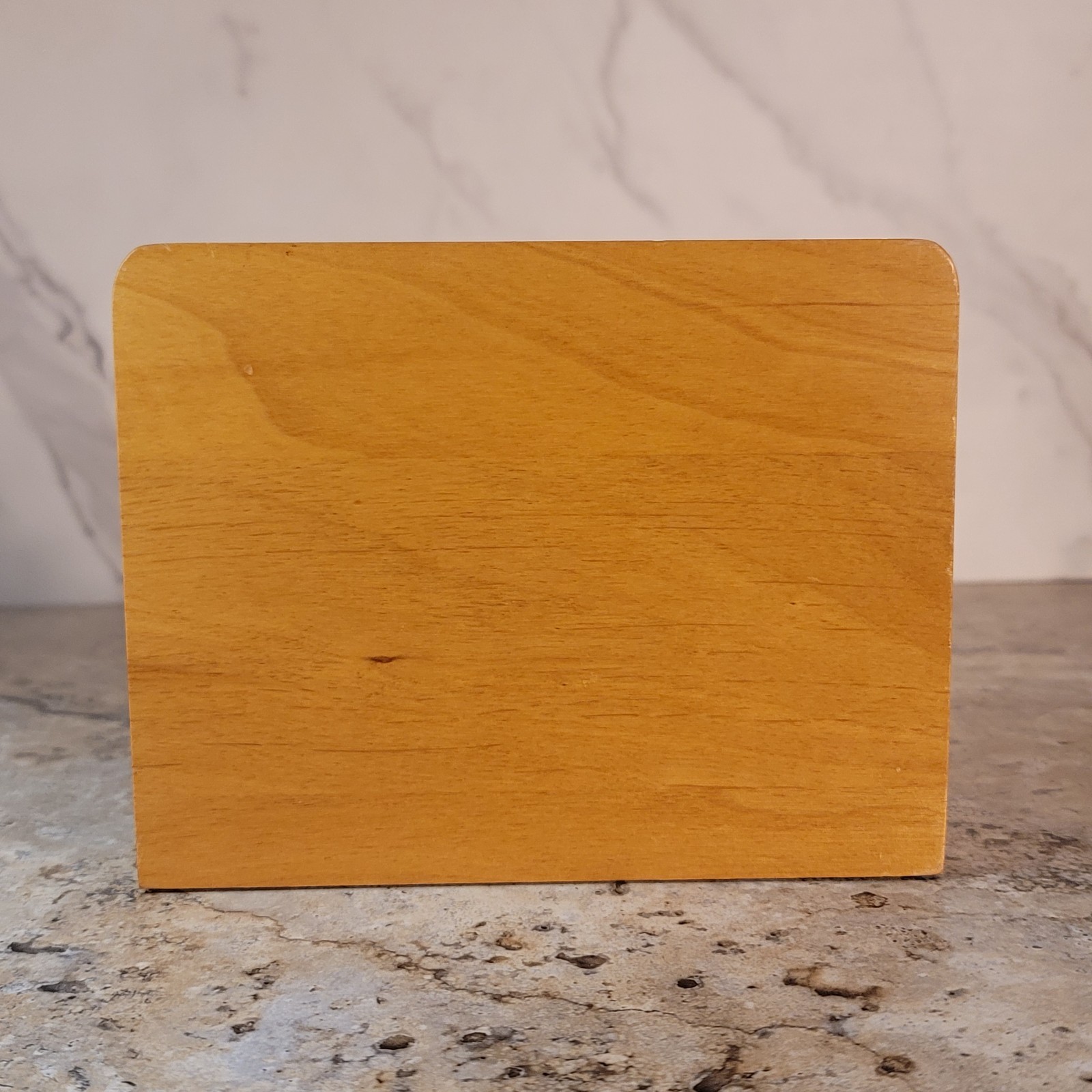 VINTAGE WOODEN MCM 3 SLOT DESKTOP MAIL ORGANIZER WITH FELT BOTTOM