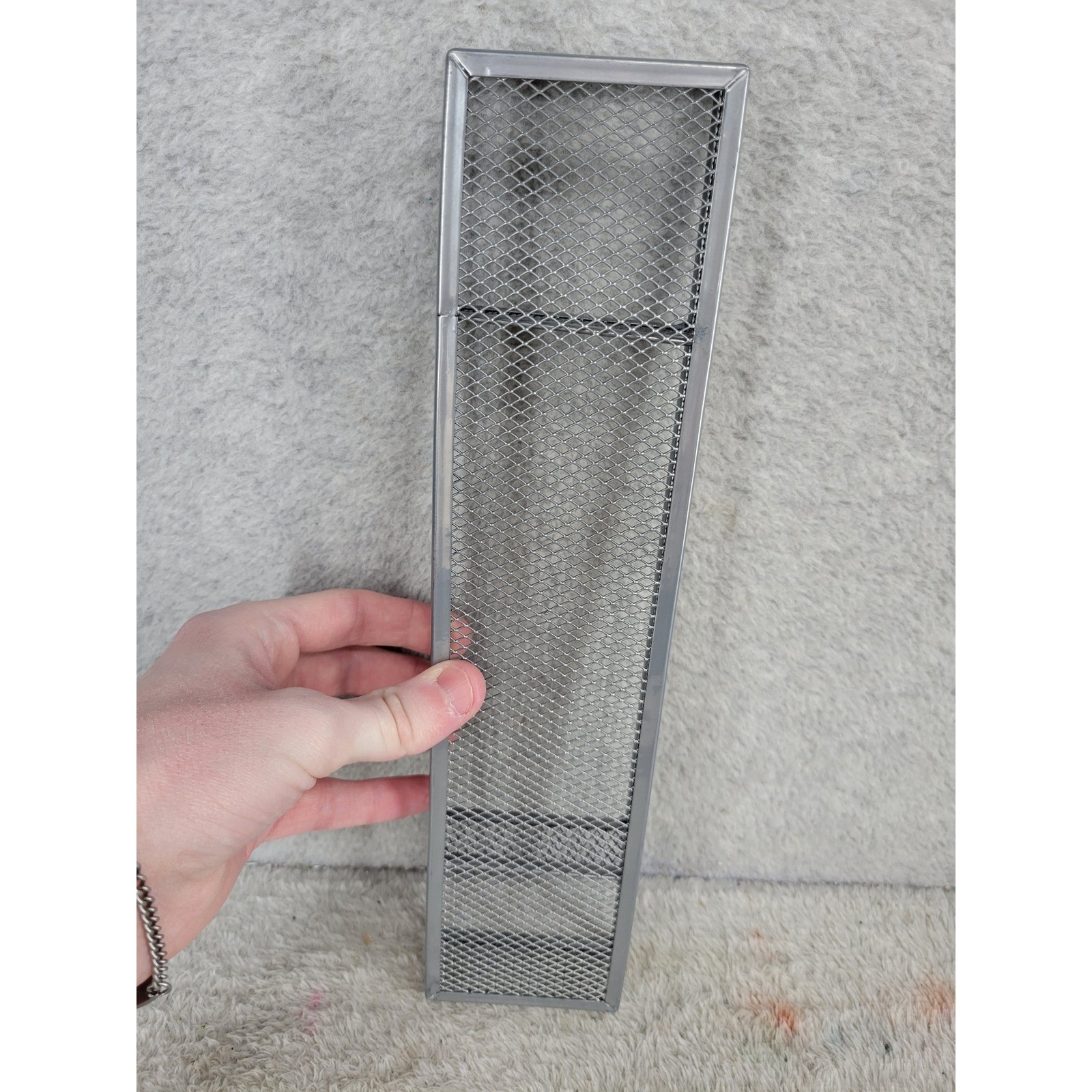 Mesh Desk Organizer Pen Pencil Holder Storage Tray Silver Metal