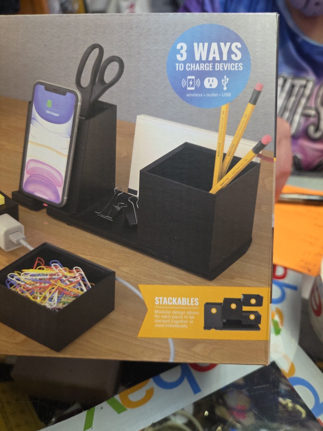 Bostitch Konnect 4-piece Wireless Charging Desk Organizer Kit NEW Sealed
