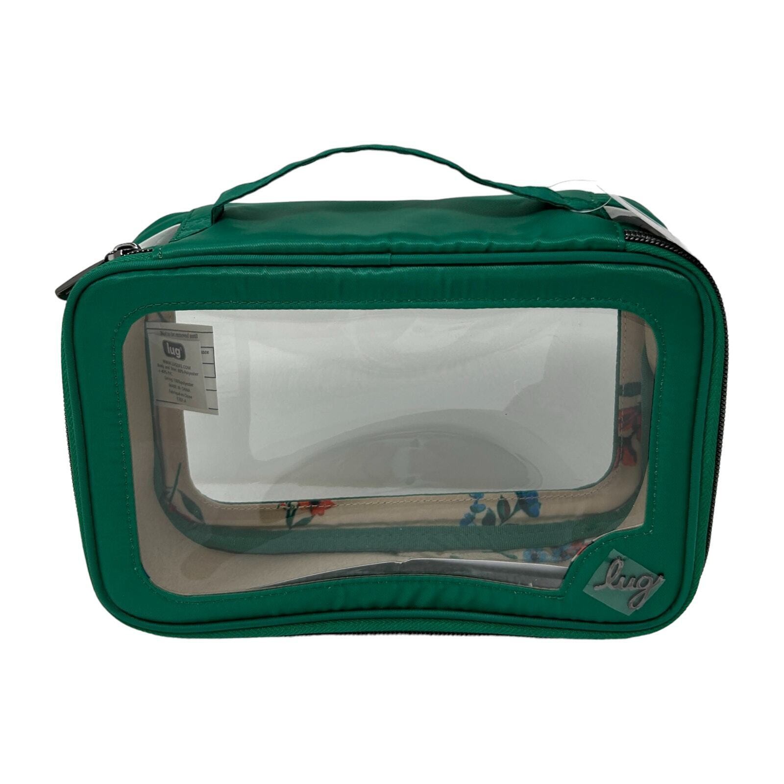 Lug Clear View Zip Storage Pouch Kelly Green Organizer Pencil Craft Desk Travel