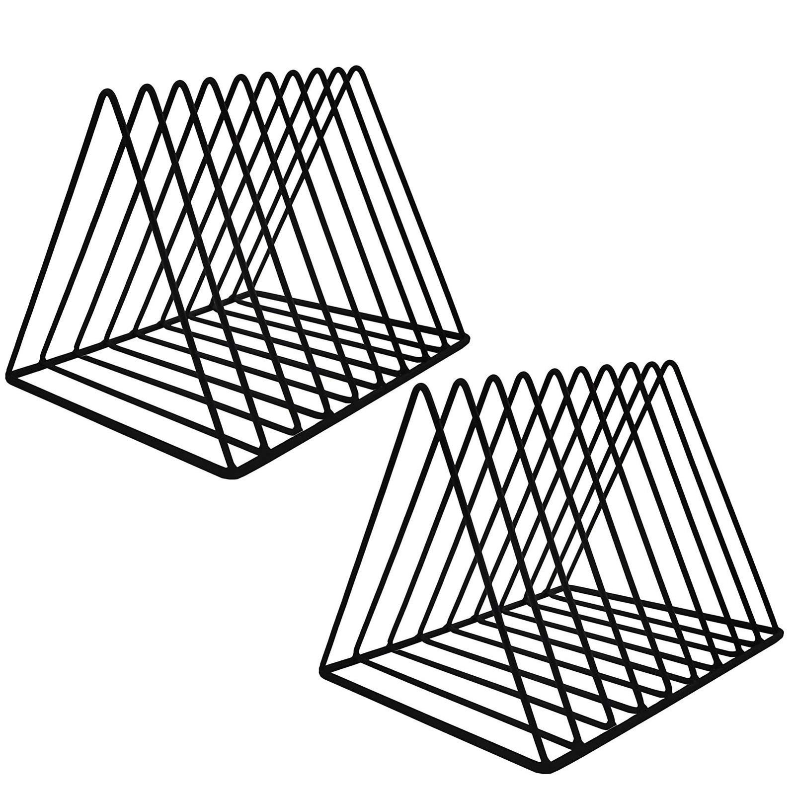 EASEPRES 9 Slot Magazine Rack Book Record Holder, Desktop Iron Storage Rack B…