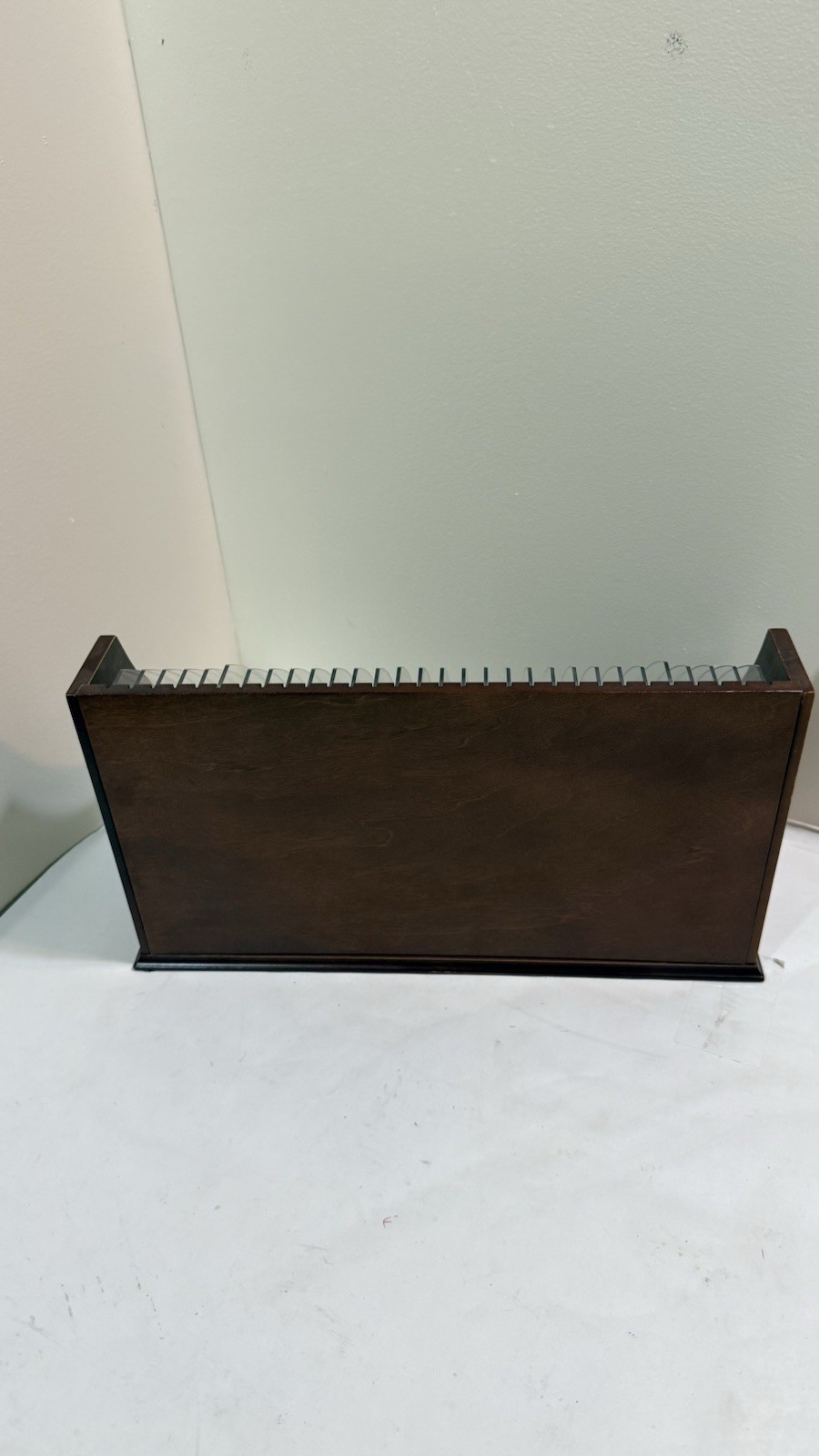Wooden Desk Organizer With 31 Slots And A Pull Out Drawer