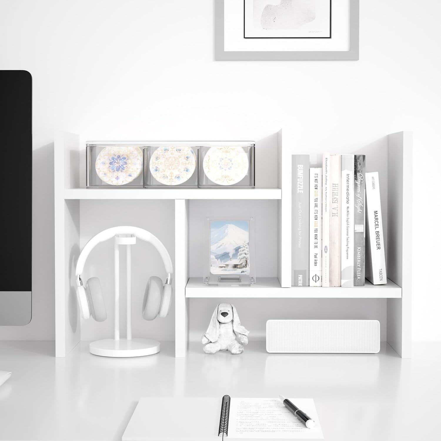 Stylish Art Deco Desktop Organizer – Lightweight & Adjustable Storage Solution
