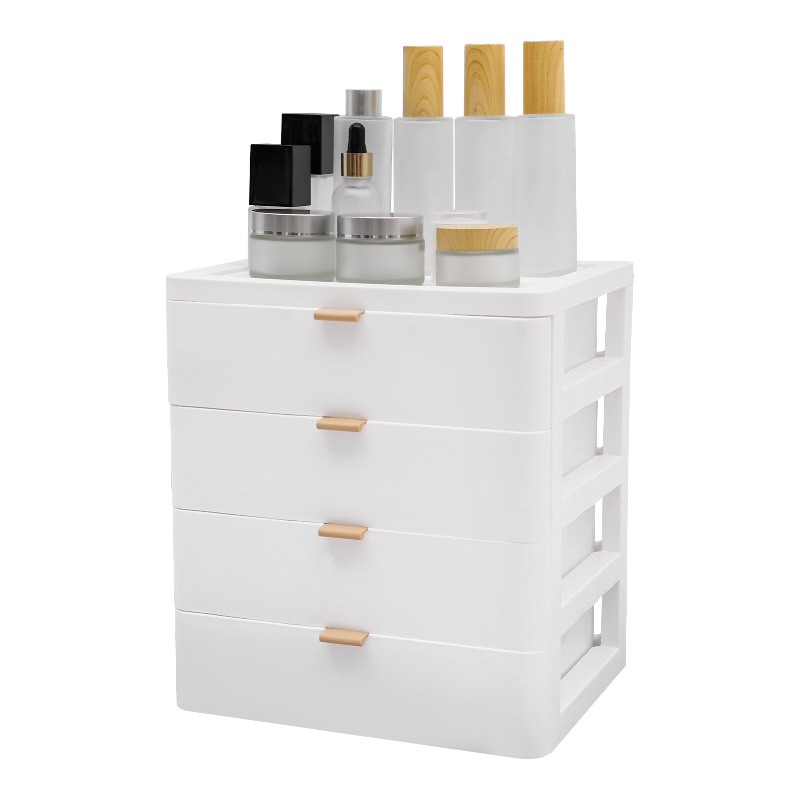 Modern Desktop Storage Box Drawer Organizer Desk Organizer with Drawer White NEW