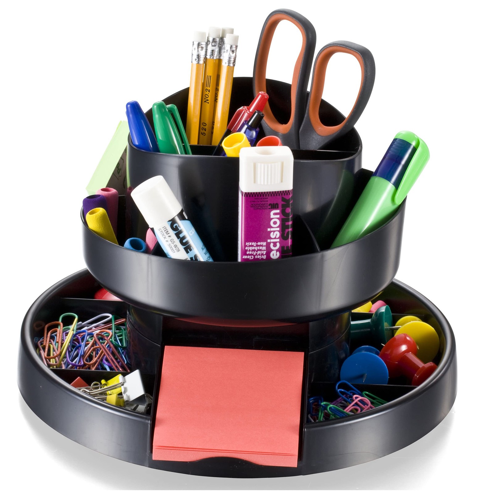 Recycled Rotary Organizer, 16 compartments, 10 1/4 x 6 (Pack of 1), Black