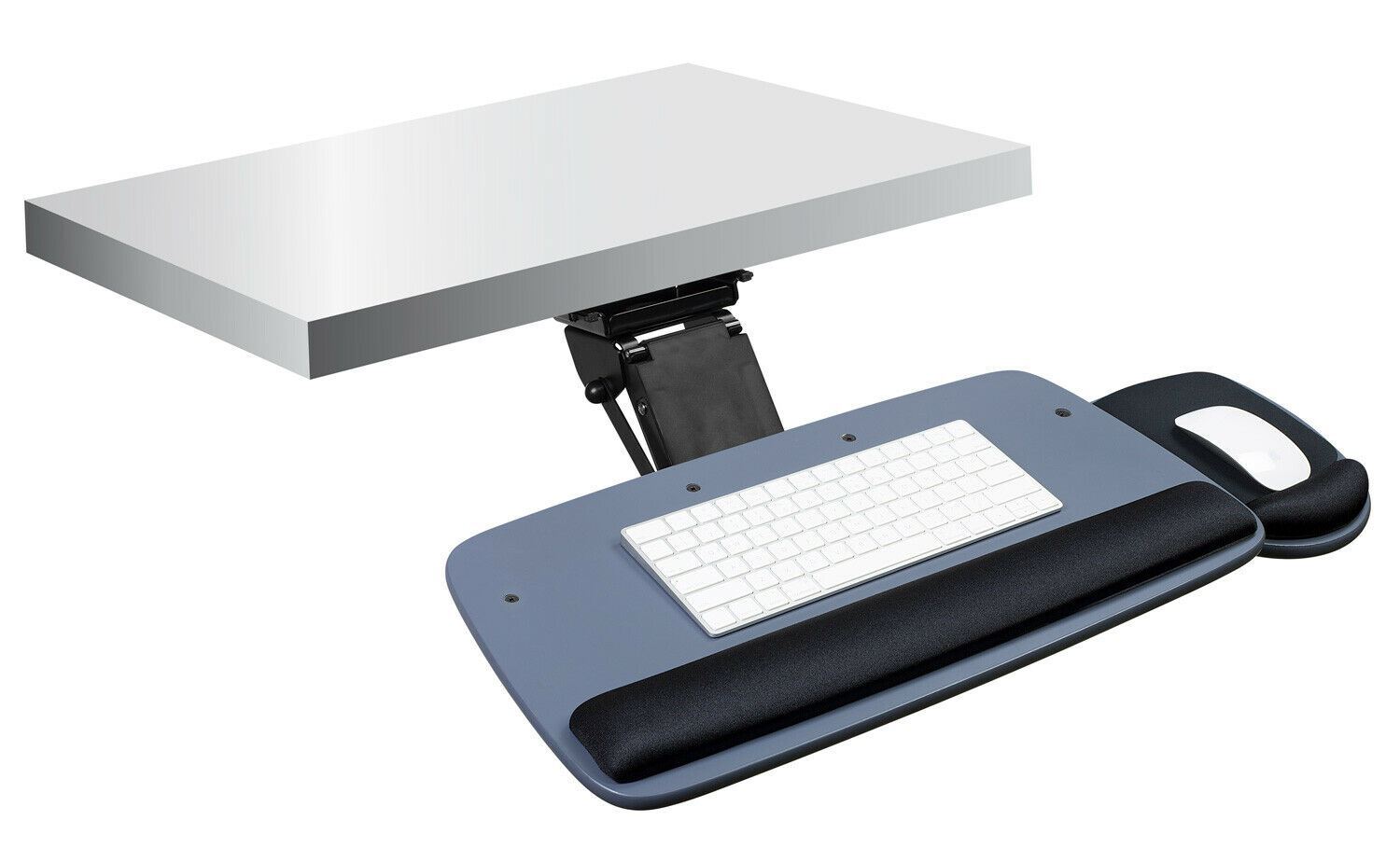 Mount-It! Under Desk Keyboard Tray with Ergonomic Wrist Rest Pad |17.25 Inch