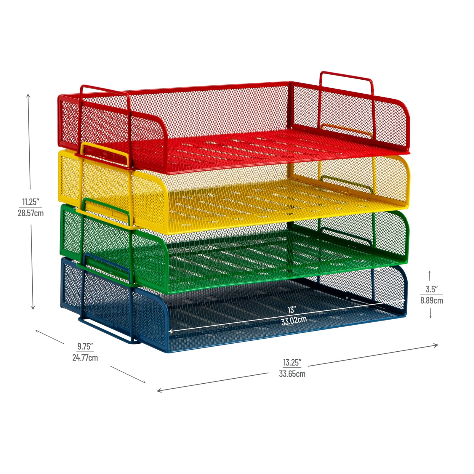 Mind Reader Stackable Paper Tray, Classroom Organizer, File Storage, Teachers…