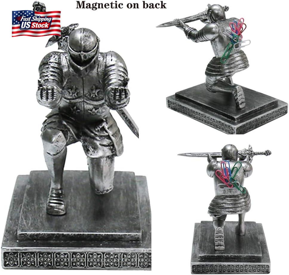 Knight Pen Holder Magnetic Cool Desk Accessories and Organizers Executive Soldie