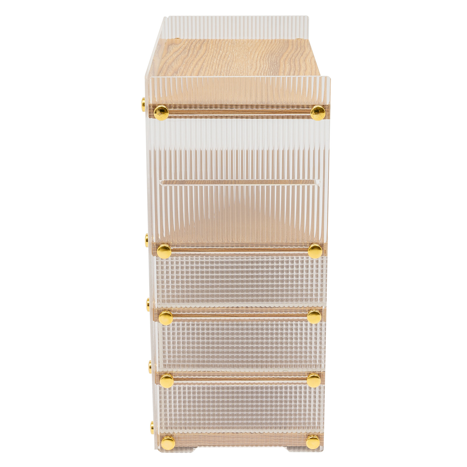 5 Tiers Rectangle Desk Organizer Desktop Storage Cabinet Tabletop Storage Box