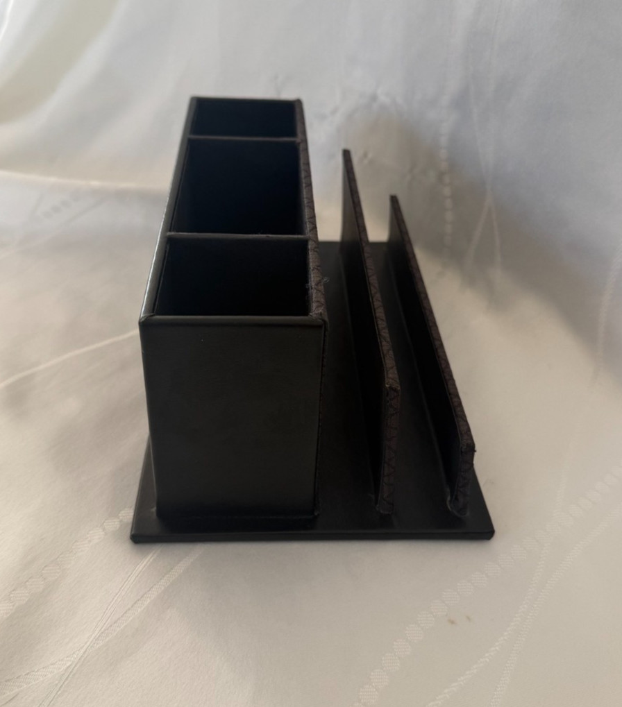 Black Desk Organizer Mail Letter Holder File Sorter Office Desktop Storage