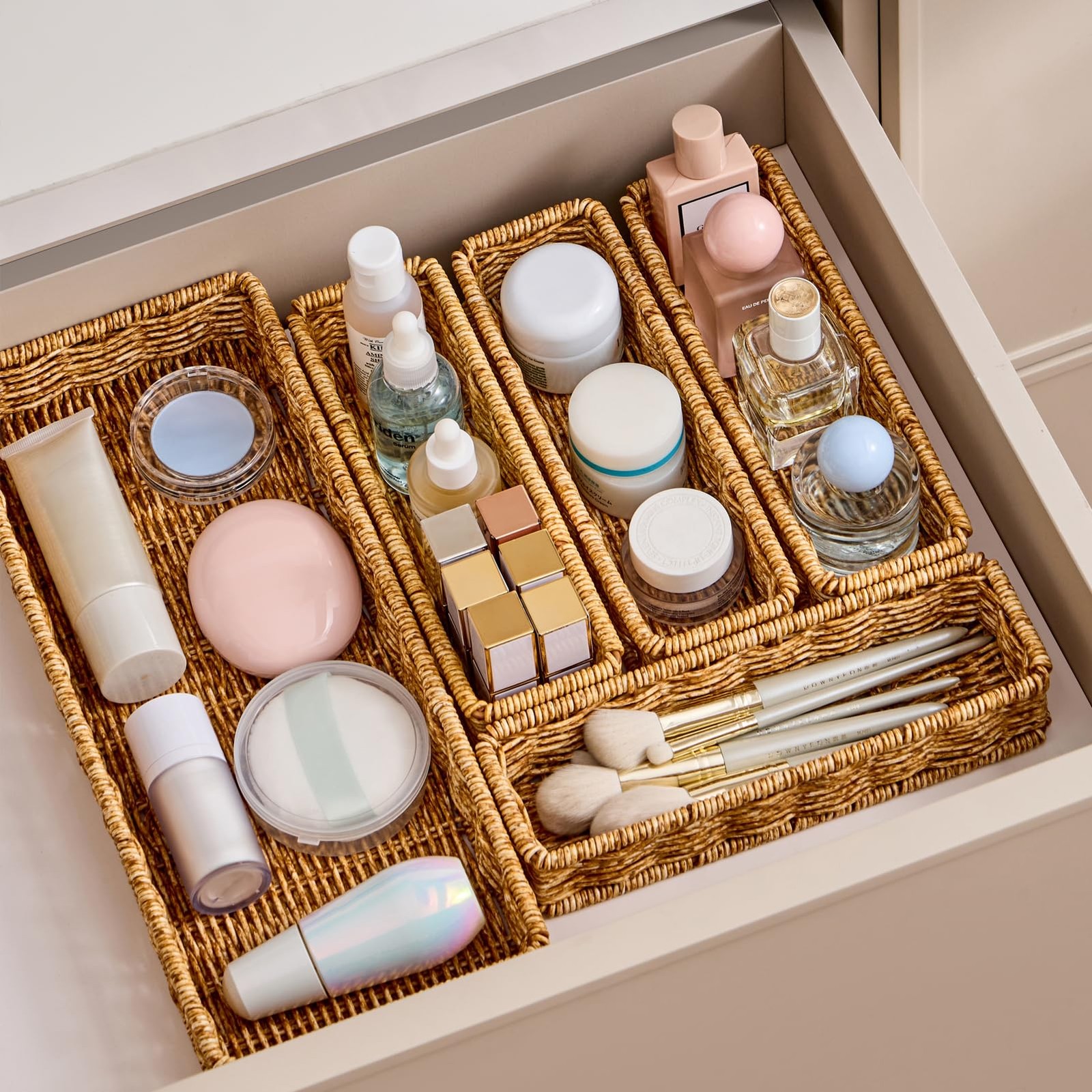 Berdeng Kitchen Drawer Organizer for Utensils, Silverware Tray 9.5*3*2