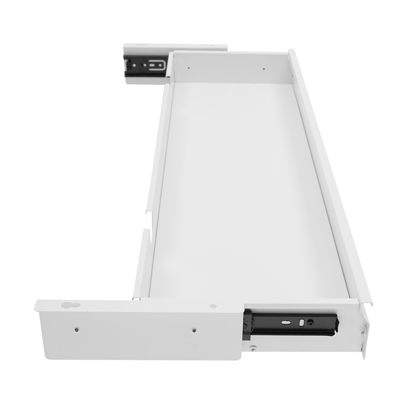 33in White Space Saver Sliding Under Desk Storage Drawer Pull-out Drawer White