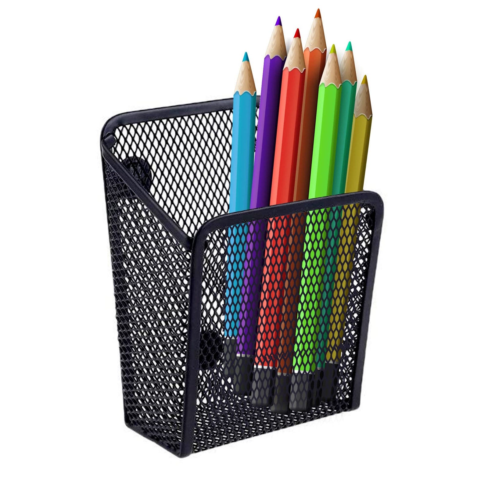 1 Pack Magnetic Mesh Pencil Holder Storage Organizer for Home Kitchen Office