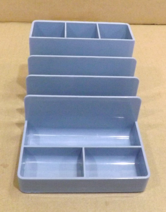 Rogers Desk Desktop Organizer Tray No 2557 Hard Plastic Light Blue Color USA