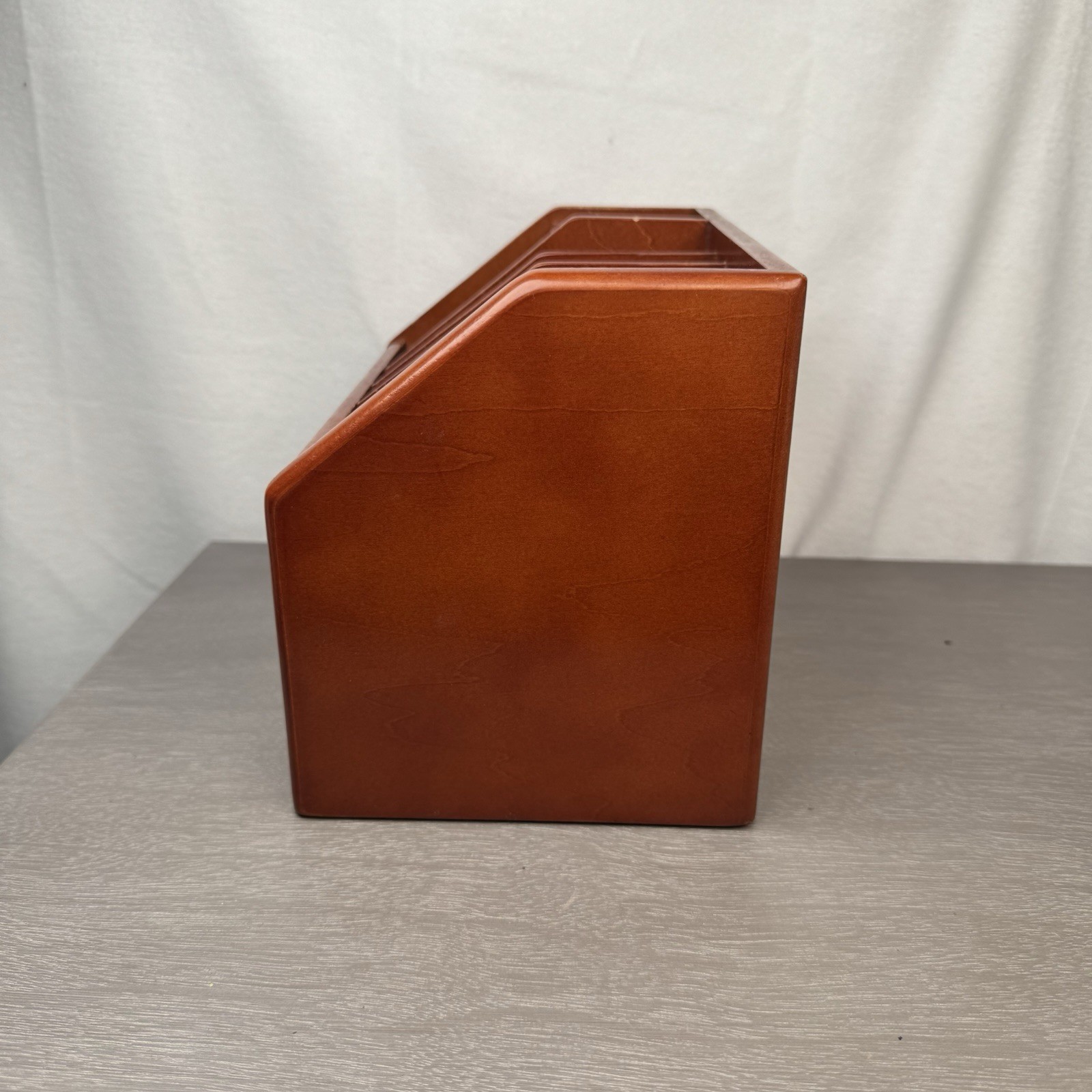 Eldon Wood Desk Top Organizer Cherry Finish 8.5” X 7” X 6”