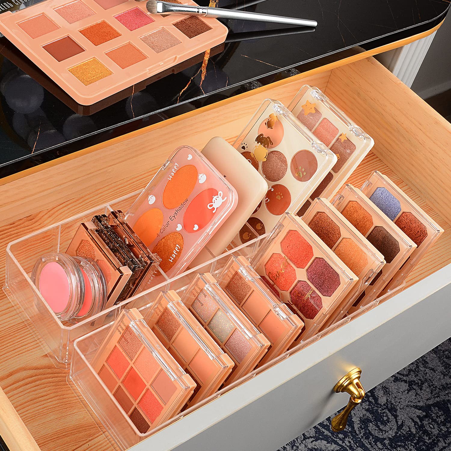 JessLab Acrylic Organizers, Bathroom Organizer for Drawer, Transparent