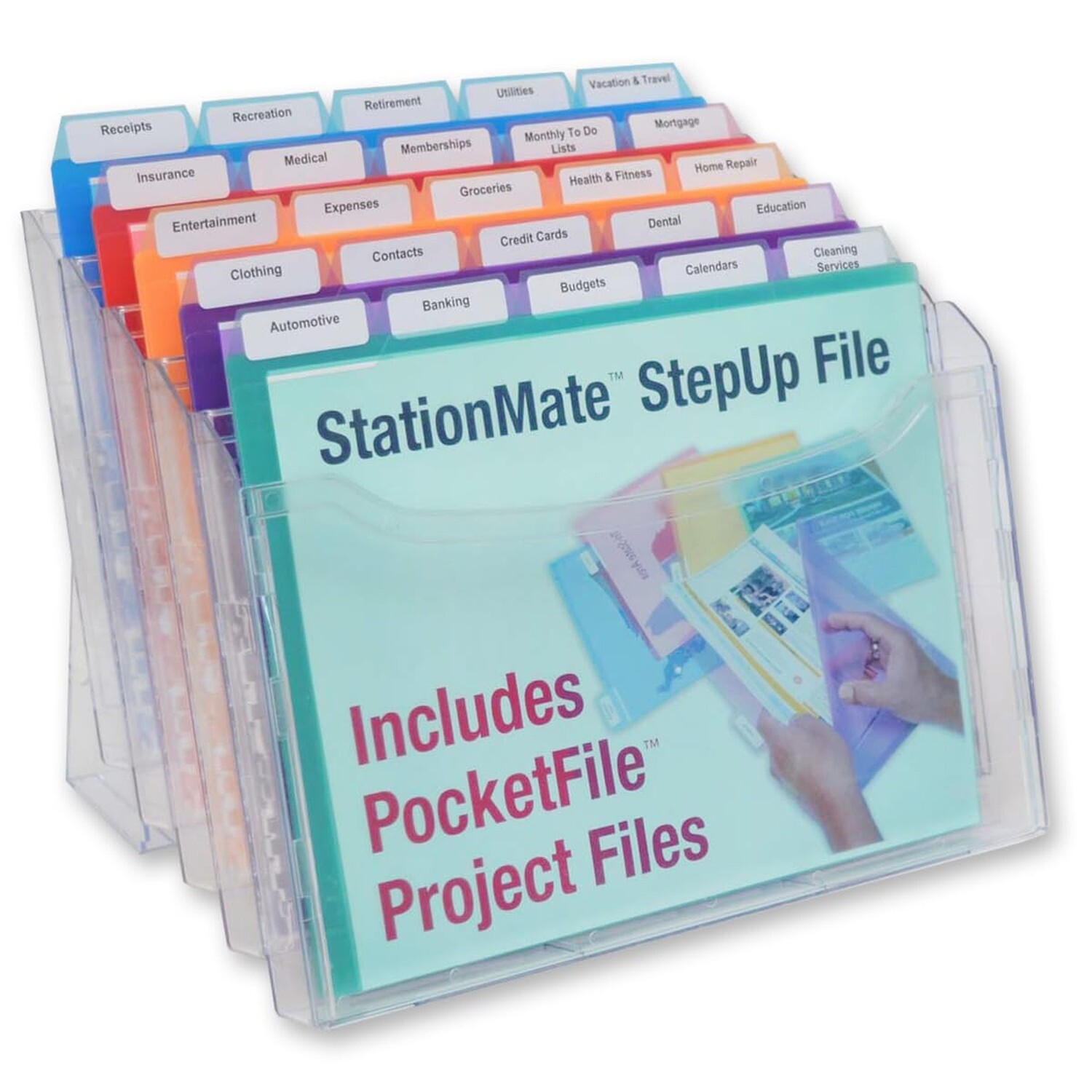 Ultimate Office StationMate Desktop Organizer (includes 25, 5th-Cut PocketFil…