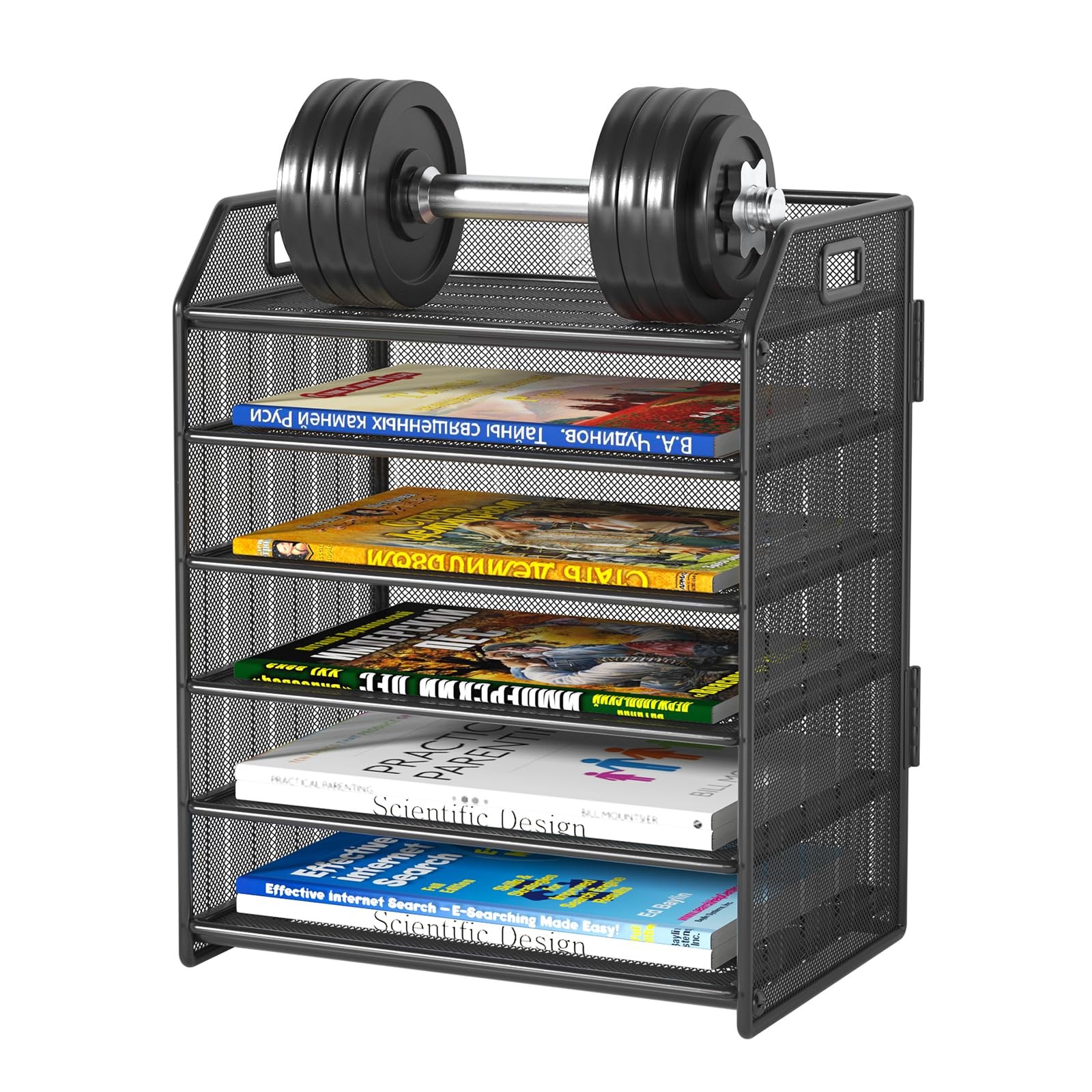 Handimp 6 Trays Paper Organizer Letter 12.6 x 9 x 15.7 inches, 6-tier Black