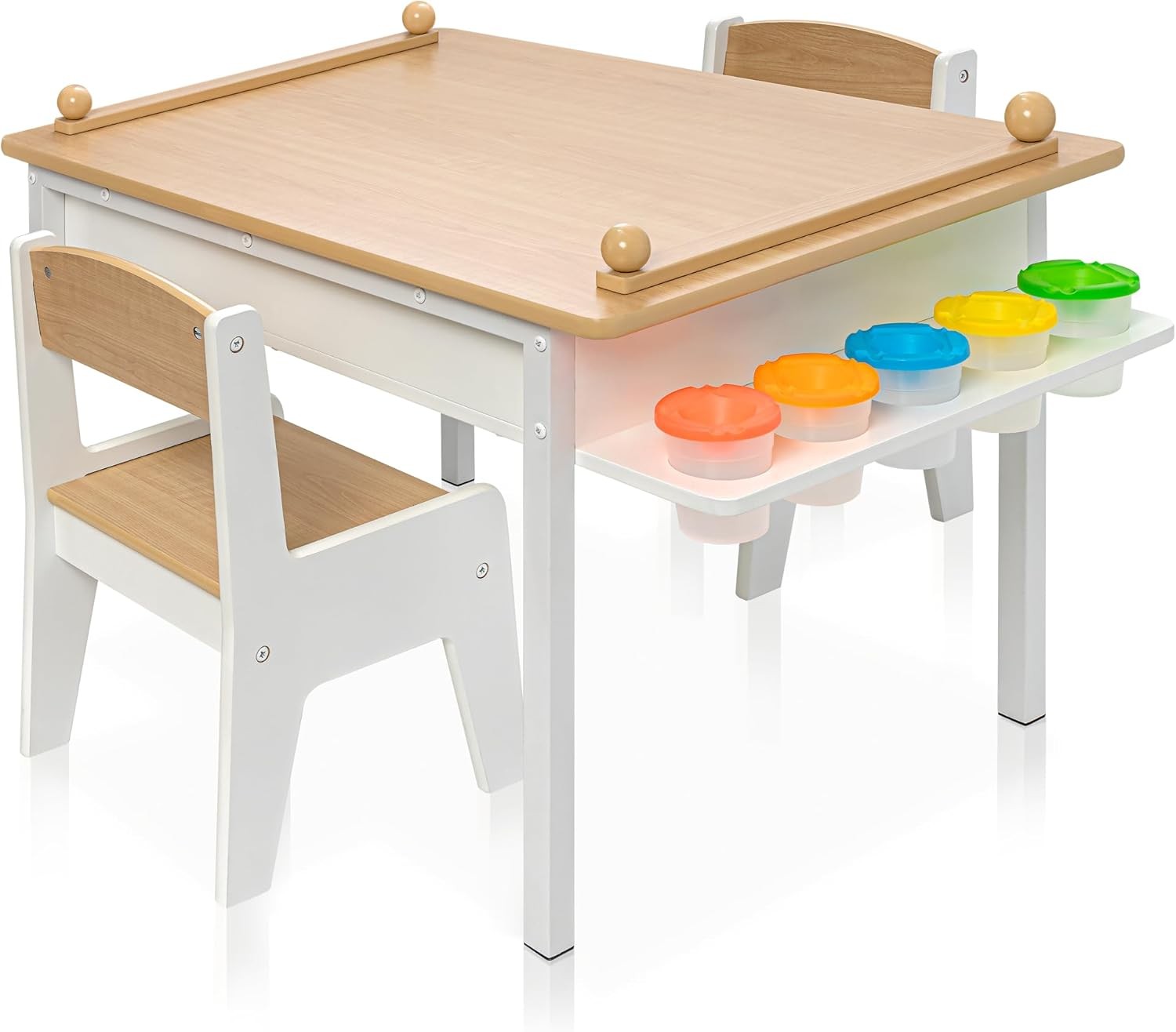 2-in-1 Kids Art Table and Chair Set – Activity Table with Stora