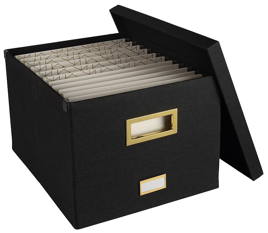 BLU MONACO | Desktop Hanging File Organizer 17.2 x 14 x 10.75 inches, Black