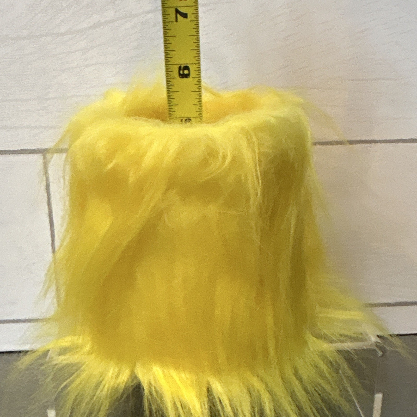 Ashland Color Pop Yellow Faux Fur Cylindrical Pencil/Paintbrush Holder, 5 in