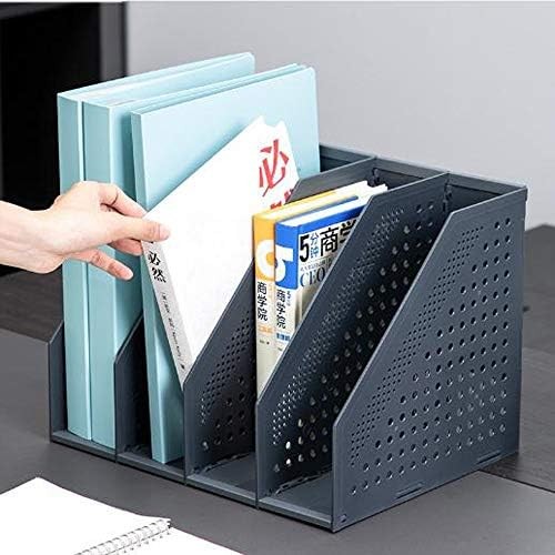 SAYEEC Collapsible Magazine Holder Plastic 1 Pcs, Black (4 Compartments)