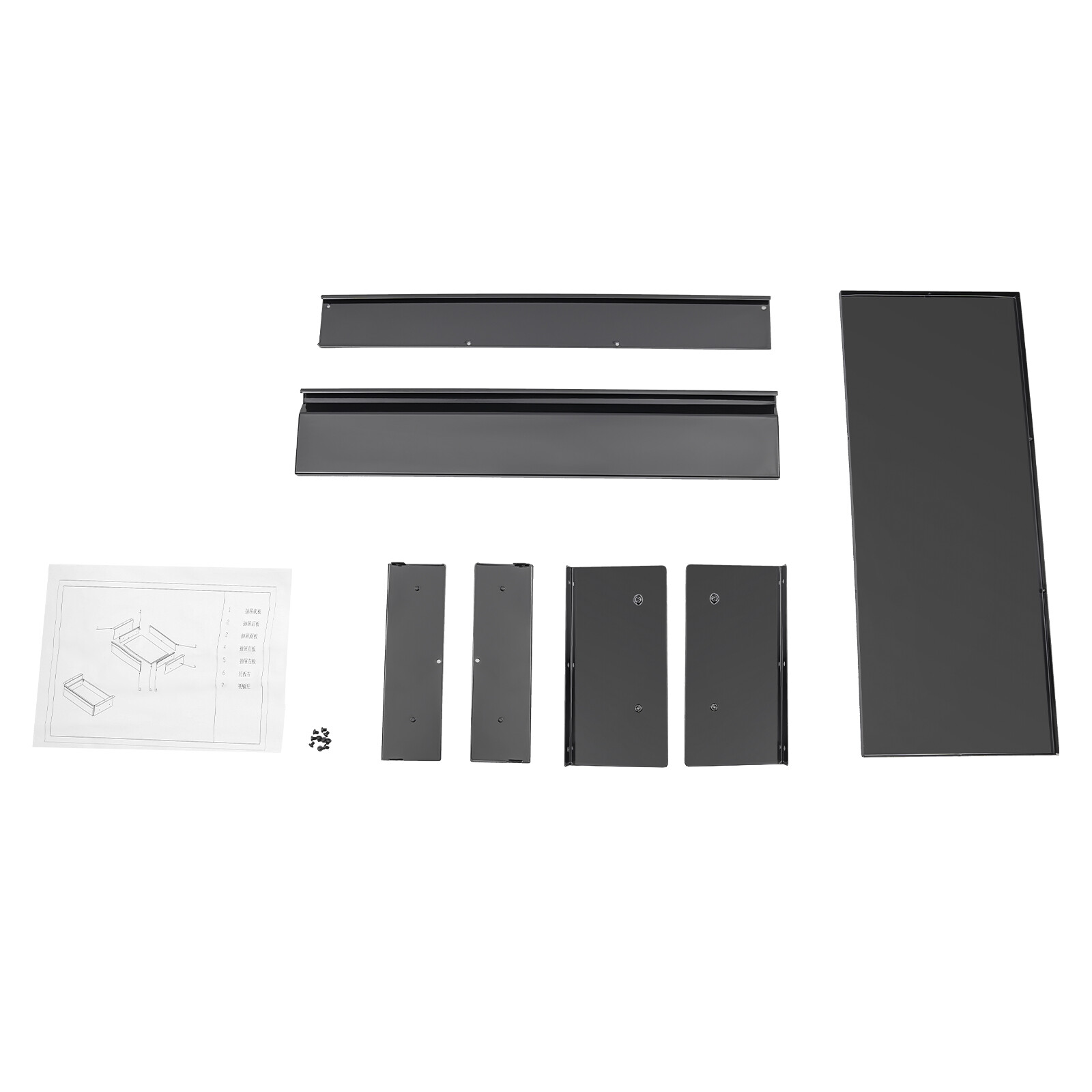 Under Desk Mounted Sliding Drawer 33 Inch Black Steel Office Storage Organizer