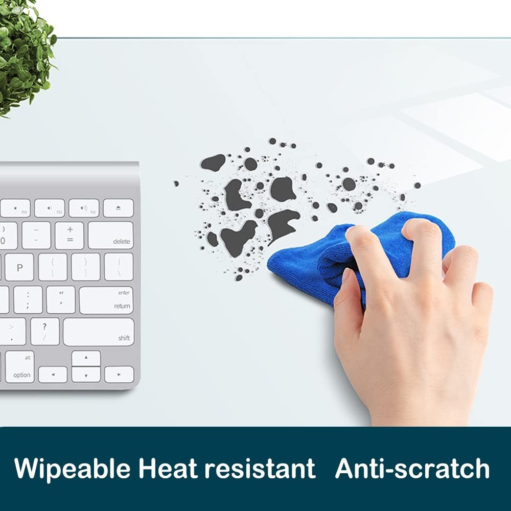 17×48 Multifunctional Desk Pad Clear PVC Plastic 17 x 48 inch, 1-clear Color