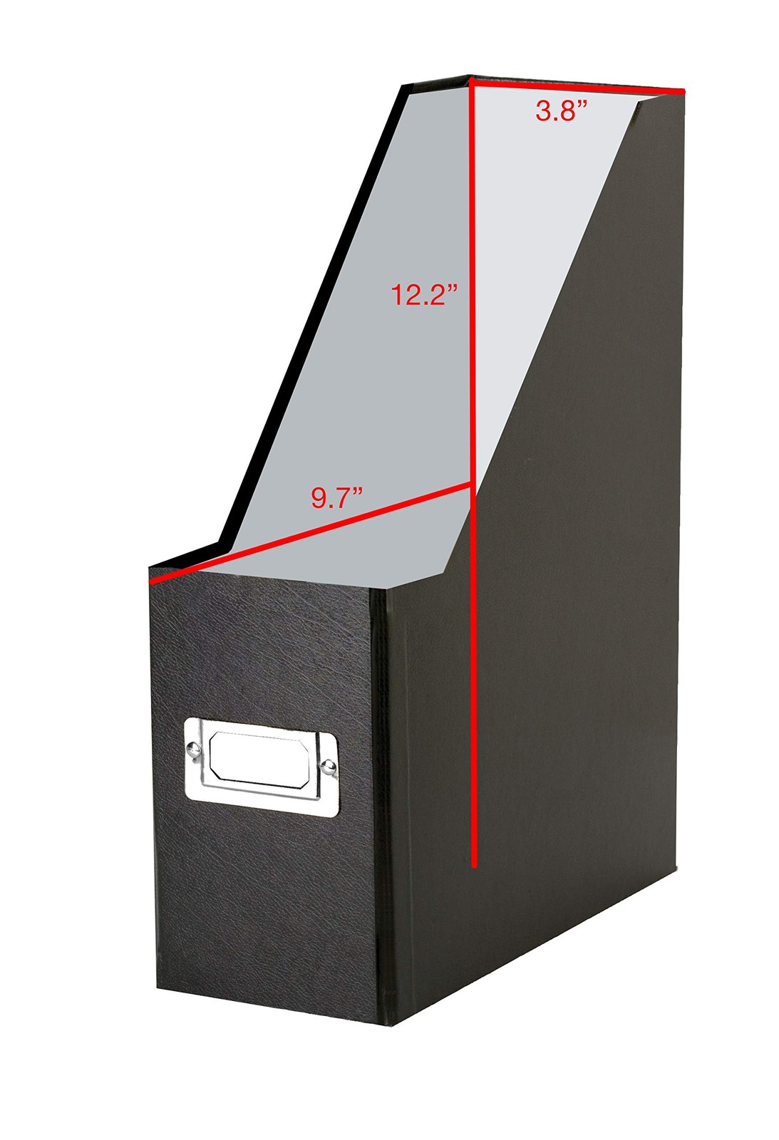 Snap-N-Store Fiberboard Magazine File with PVC Laminate, 12.25 1 Pack, Black