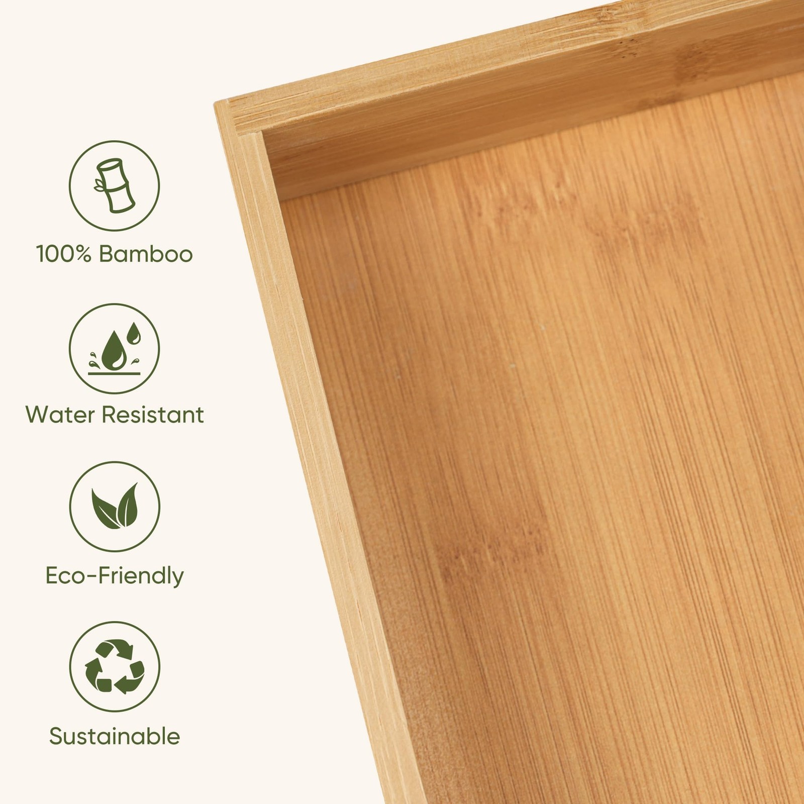 Drawer Organizers Set, 3PCS Multi-Use Wood Storage Organizers, Desk Drawer Tr…