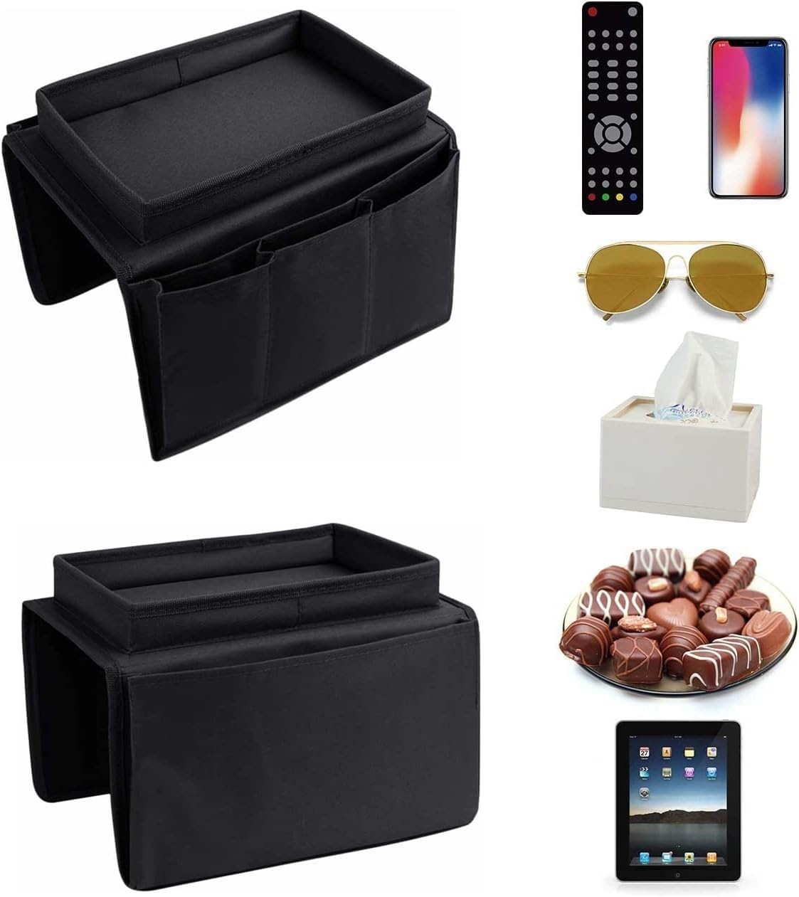 Sofa Armrest Organizer with Cup Holder No-Slip Couch Sofa Armrest Organiser C…