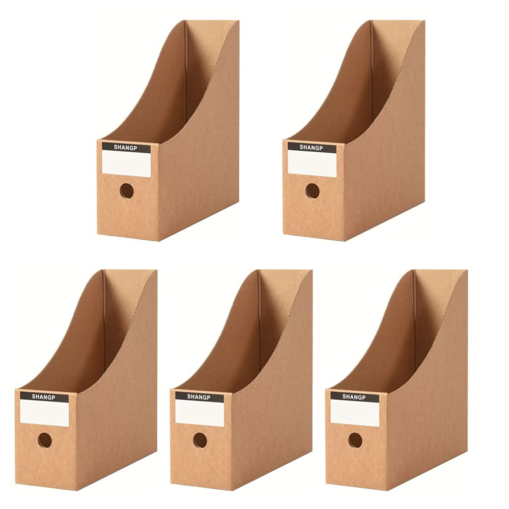 Foldable Desk File Holder Organizer Sturdy Cardboard Magazine Storage Box Doc…