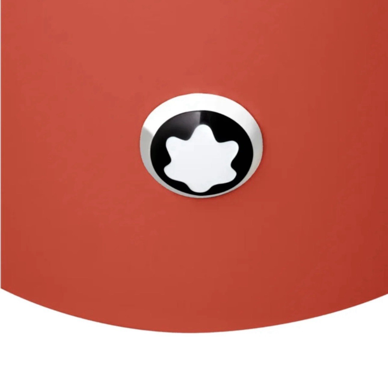 NEW MONTBLANC ROUND LACQUERED DESK TRAY IN CORAL SHADE (MEDIUM) 133165 R $235