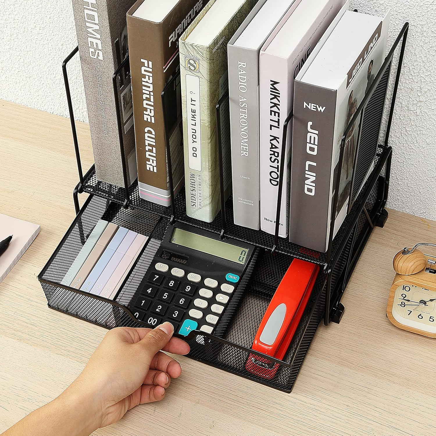 – Mesh Desk Organizer with Drawer, Office Desk Organizers and Accessories, Deskt