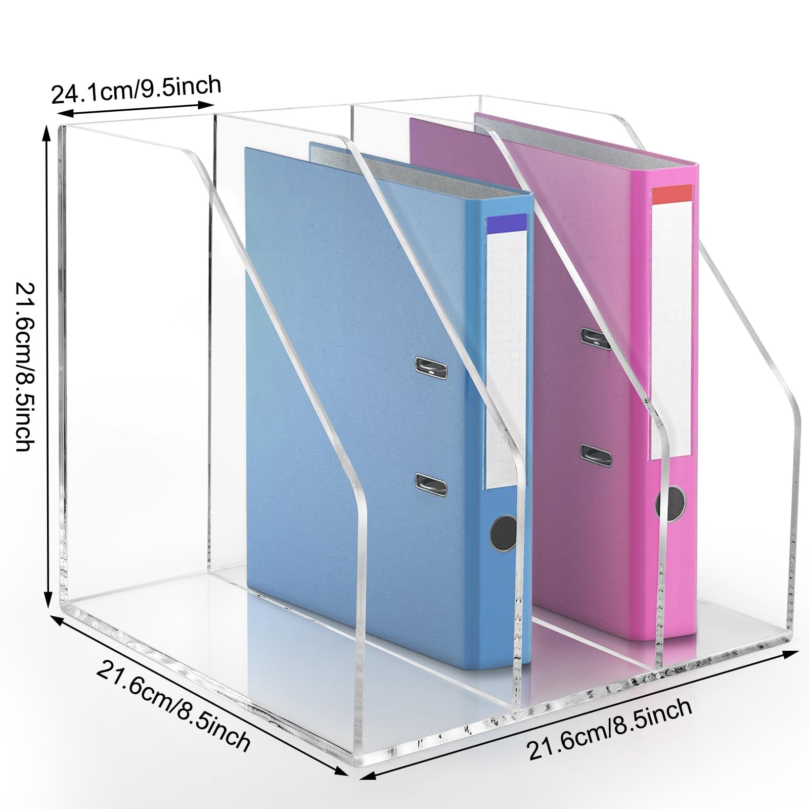 Acrylic Paper Tray Stackable Letter Organizers, Clear Paper Desk Organizer, 3…